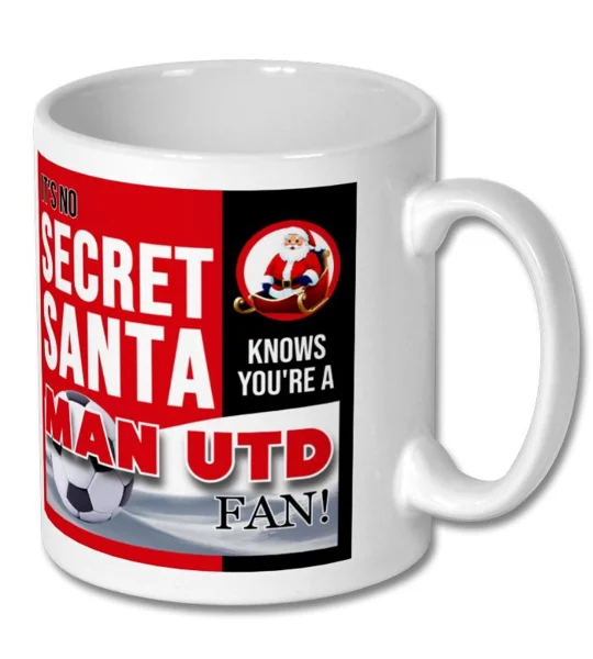 Man U Secret Santa Christmas Gift Mug
