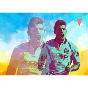 Manchester City Fc Legend Sergio Aguero Pop-art Digital Print