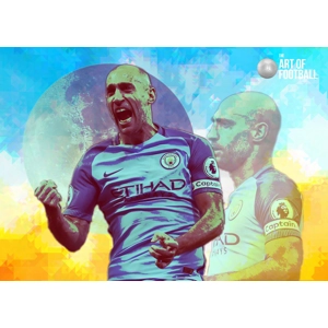 Manchester City Fc Pablo Zabaleta Pop-art Digital Print