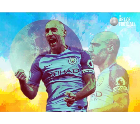 Manchester City Fc Pablo Zabaleta Pop-art Digital Print