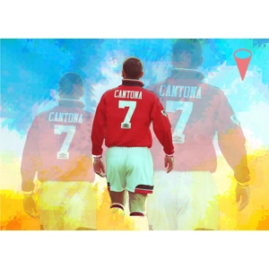 Manchester United Fc Legend Eric Cantona Pop-art Digital Print