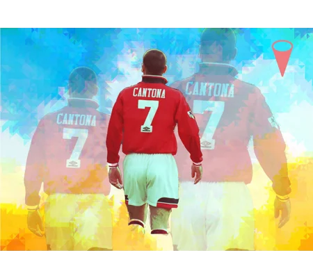 Manchester United Fc Legend Eric Cantona Pop-art Digital Print