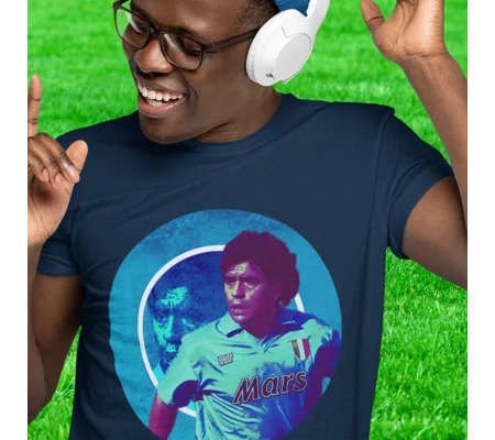 Maradona Napoli-Inspired Fan Art Blue T-Shirt