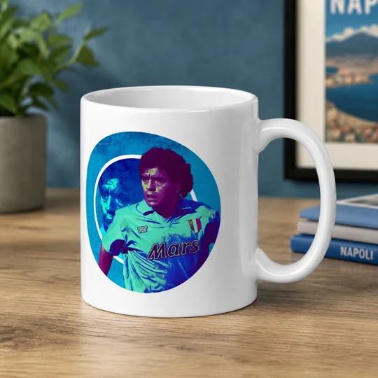 Maradona Napoli-Inspired Fan Art Mug