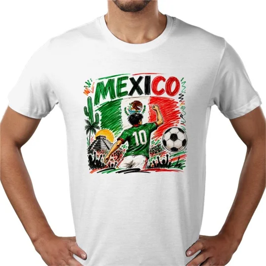 Mexico Football-Inspired Fans T-Shirt | Soccer Tee