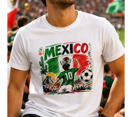 Mexico Football-Inspired Fans T-Shirt | Soccer Tee