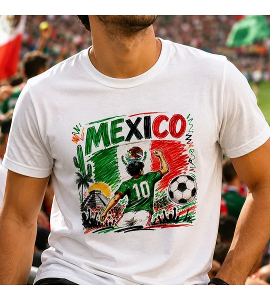 Mexico Football-Inspired Fans T-Shirt | Soccer Tee