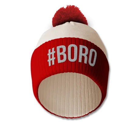 Middlesbrough Hashtag Embroidered Retro-style Bobble Hat