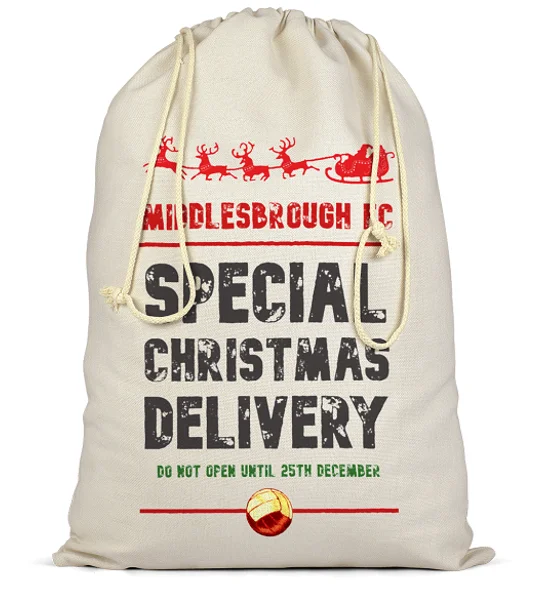 Middlesbrough Christmas Football Delivery Santa Sack