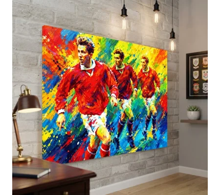 Middlesbrough-Inspired Juninho Tribute Football Canvas Wall Art