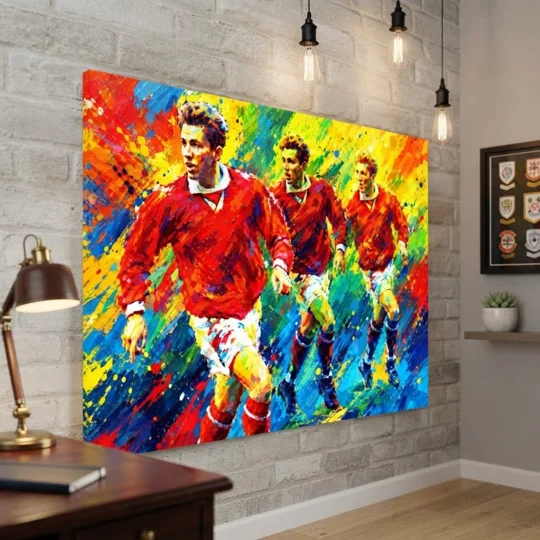 Middlesbrough-inspired Juninho tribute football canvas wall art