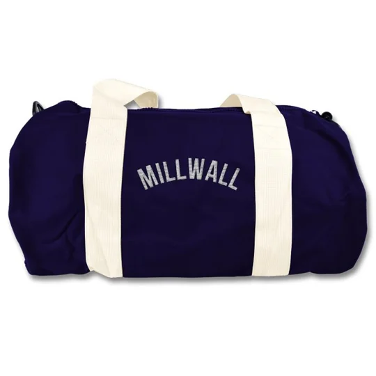 Millwall-inspired vintage football kitbag with detachable adjustable shoulder strap