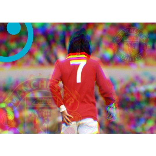 Manchester United Fc Legend George Best Iconic No. 7 A4 Digital Print