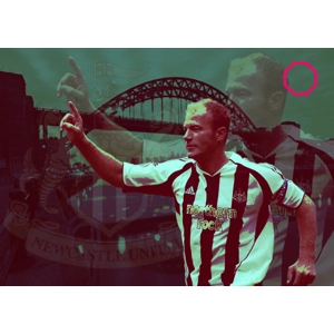 Newcastle United Fc Legend Alan Shearer Pop-art Digital Print