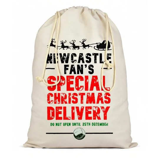 Newcastle Fans Christmas Football Delivery Santa Sack