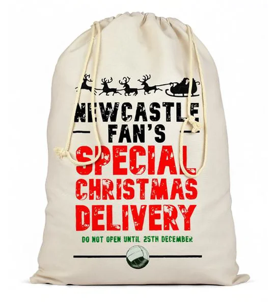 Newcastle Fans Christmas Football Delivery Santa Sack
