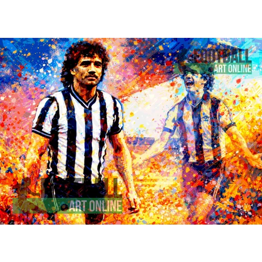 Newcastle Inspired Kevin Keegan Digital Art Print | Football Wall Art