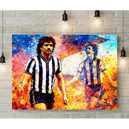 Newcastle Inspired Kevin Keegan Canvas Art Print | Football Wall Art