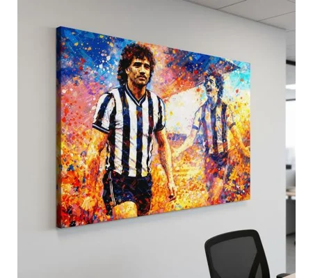 Newcastle Inspired Kevin Keegan Canvas Art Print | Football Wall Art