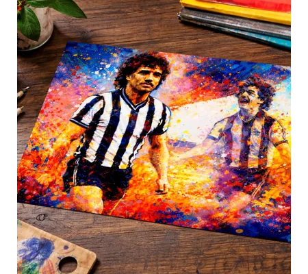 Newcastle Inspired Kevin Keegan Digital Art Print | Football Wall Art