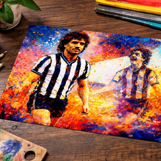 Newcastle Inspired Kevin Keegan Digital Art Print | Football Wall Art