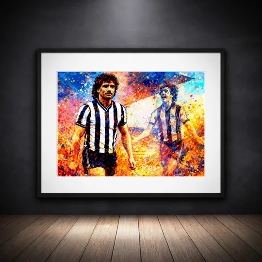 Newcastle Inspired Kevin Keegan Framed Art Print | Football Wall Art