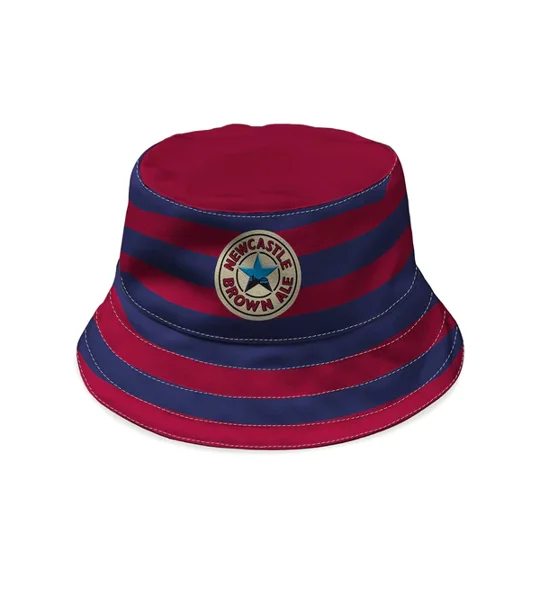 Newcastle-inspired vintage bucket hat based on 1996 away style