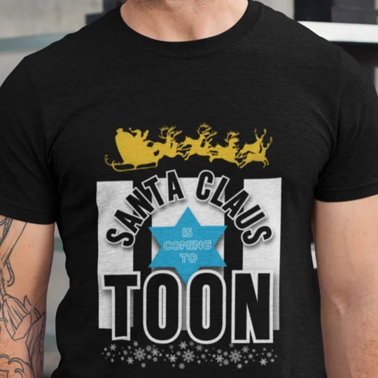 Newcastle Santa Claus is Coming to Toon Christmas T-Shirt