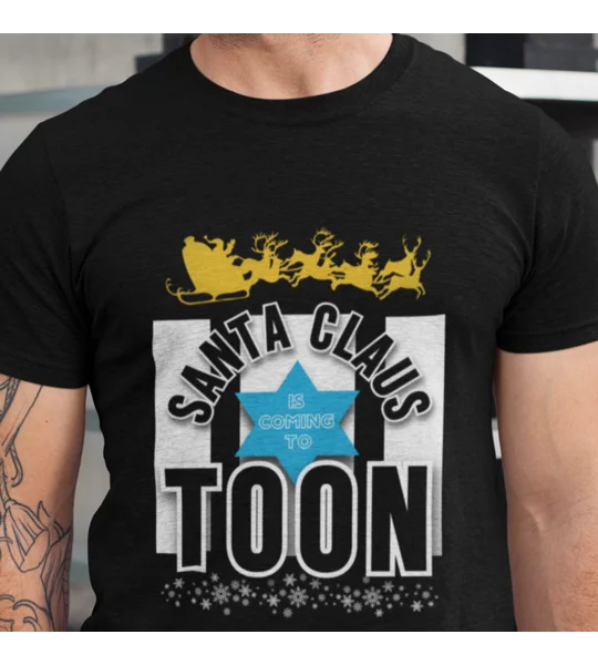 Newcastle Santa Claus is Coming to Toon Christmas T-Shirt