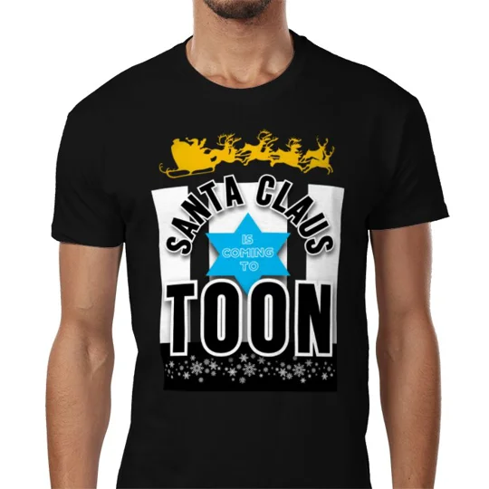 Newcastle Santa Claus is Coming to Toon Christmas T-Shirt
