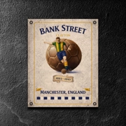 Bank Street Manchester vintage metal wall sign