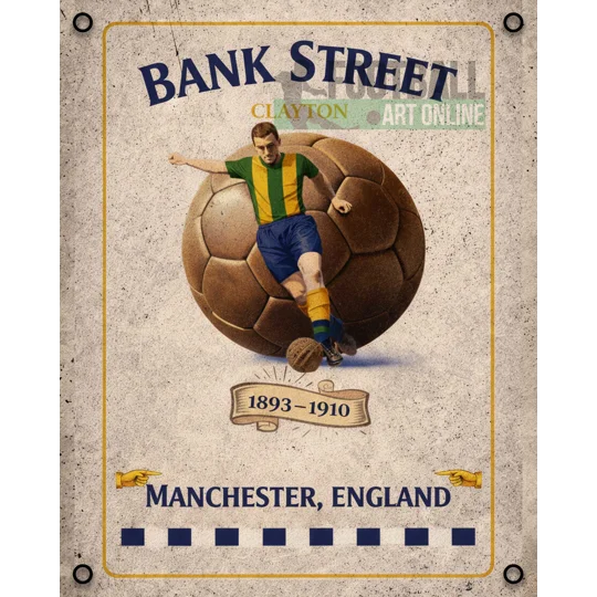 Bank Street Manchester vintage metal wall sign