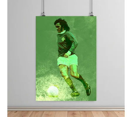 Northern Ireland George Best-Inspired Iconic Legend Poster | Football Wall Art