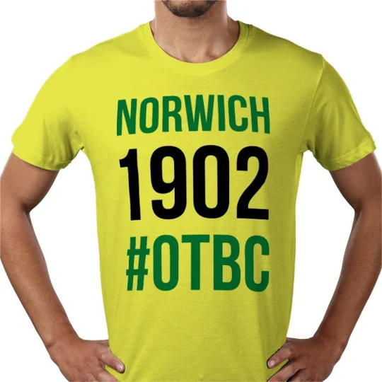 Norwich OTBC Hashtag 1902 Yellow T-shirt | Fans Tee