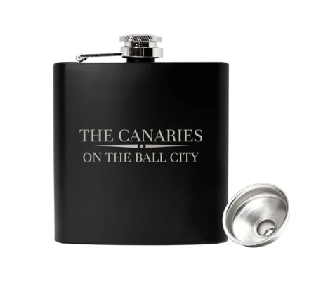Canaries-Inspired 6oz Luxury Hip Flask | Norwich Football Gift
