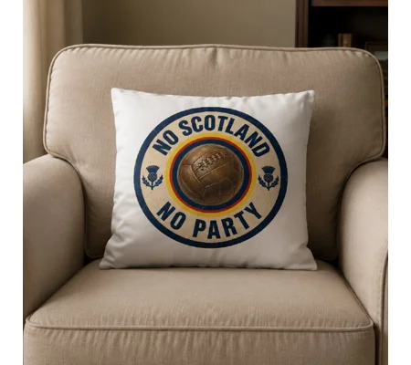 No Scotland No Party Cushion | Fan Cave Accessory