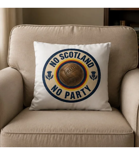 No Scotland No Party Cushion | Fan Cave Accessory
