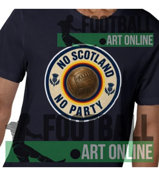 No Scotland No Party | Blue Football Fan T-Shirt