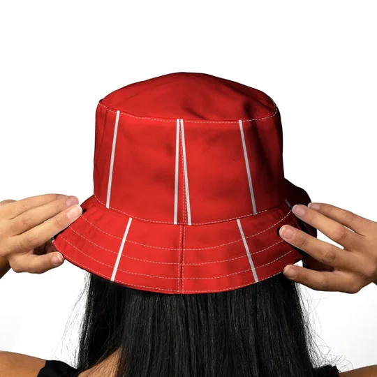 Retro Nottingham Forest-inspired football bucket hat based on 1992 home style