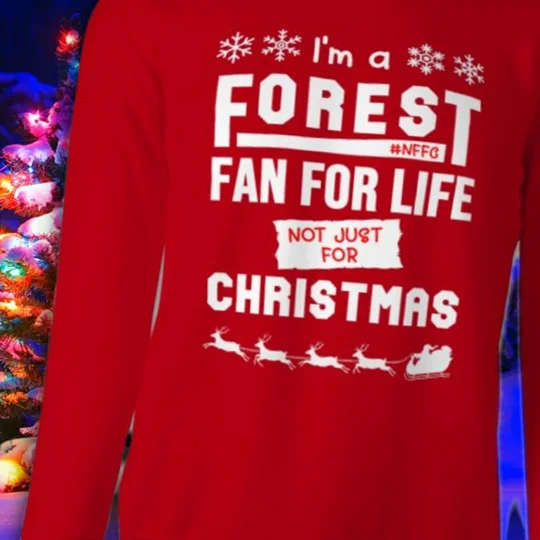 Christmas football fan sweatshirt with Nottingham Forest-inspired design