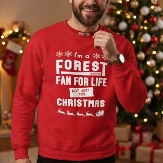 Nottingham Forest-inspired Christmas jumper festive football fan sweatshirt