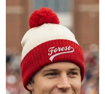 Nottingham Forest-Inspired Embroidered Retro-Style Football Bobble Hat