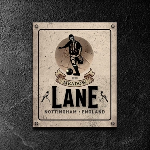 Meadow Lane vintage metal wall sign