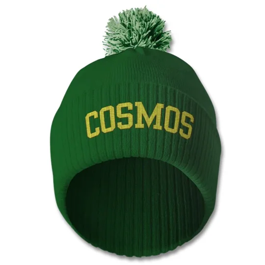 New York Soccer Bobble Hat with embroidered retro-style design