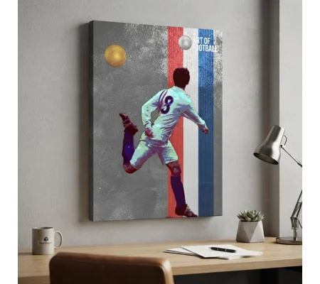 Ossie Ardiles-Inspired Escape to Victory Retro Football Canvas Print