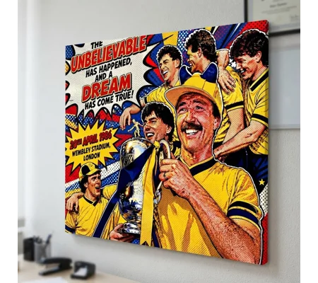 Oxford 1986 Cup Winning-Inspired Pop-Art Tribute Canvas Print
