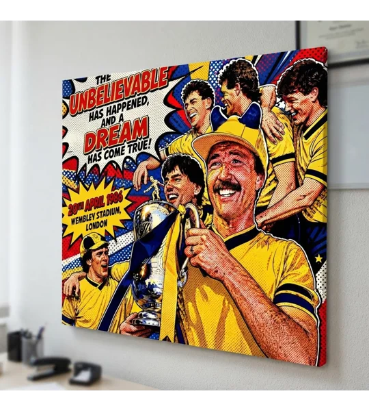 Oxford 1986 Cup Winning-Inspired Pop-Art Tribute Canvas Print