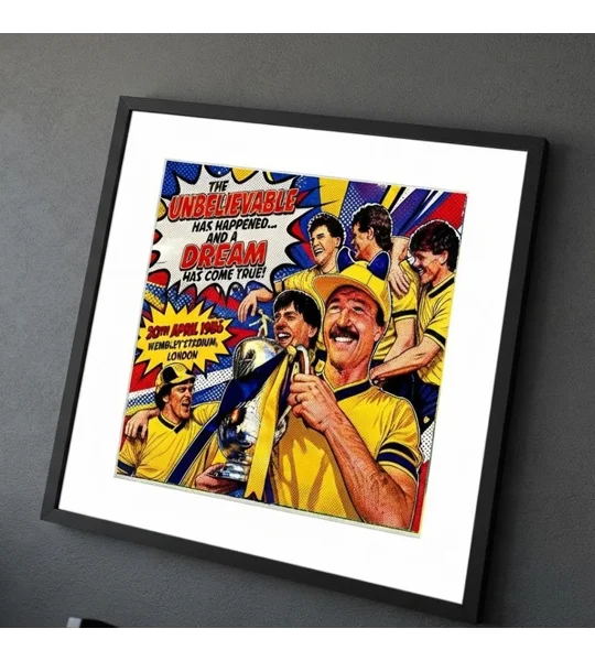 Oxford 1986 Cup Winning-Inspired Pop-Art Tribute Framed Print
