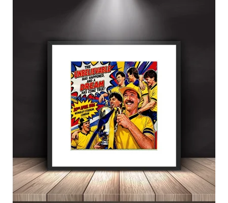 Oxford 1986 Cup Winning-Inspired Pop-Art Tribute Framed Print