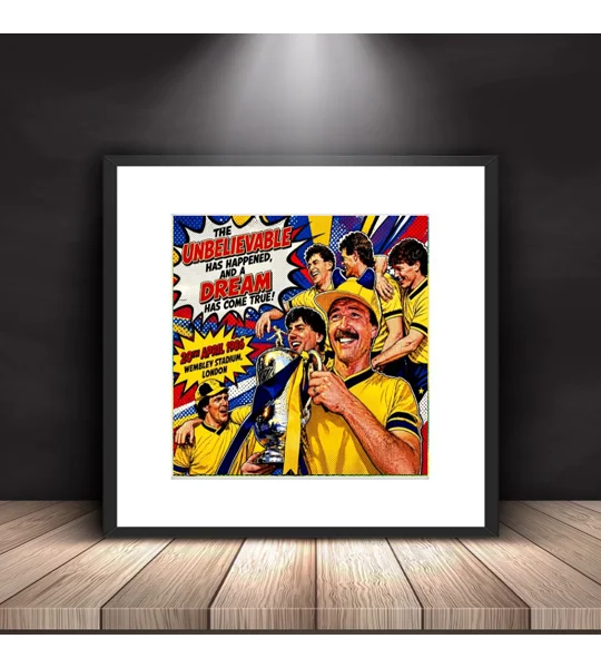 Oxford 1986 Cup Winning-Inspired Pop-Art Tribute Framed Print